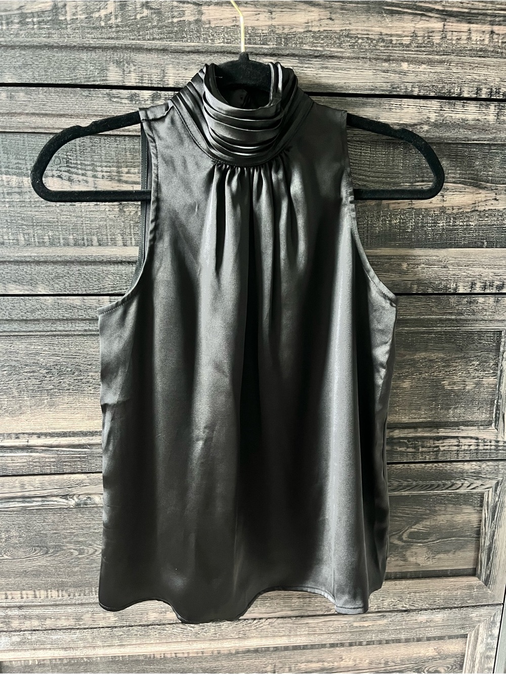 Rachel Zoe black satin top size XS